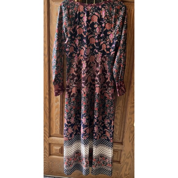 Cabi Festive Retro Flower Maxi Dress Size S Boho Style # 3675 Prairie Cottage - Picture 9 of 13